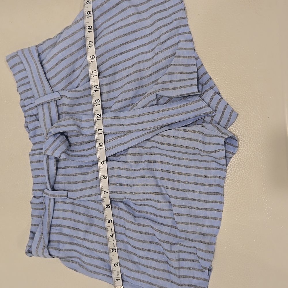 Loft Striped Blue and Grey Women's Shorts - Picture 11 of 15